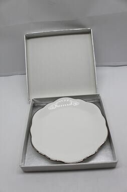 NWT Mikasa Bone Fine China Platinum Halo Wellington Canape 5.5" 1 Piece Plate